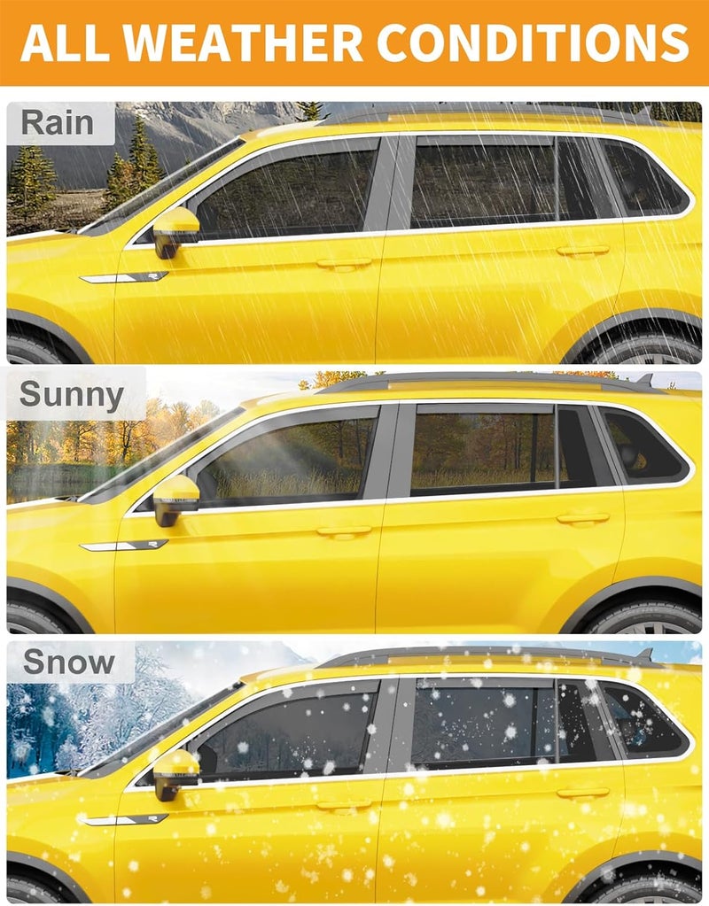 Deejecsun in-Channel Window Rain Guards Fit for Dodge Durango 2011-2023 2024 2025 2026 Extra Durable Rain Guards Window Deflectors Visors Vent Visors Vent Shades Car Accessories - 4 pcs - Image 4